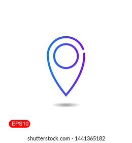 location icon vector Eps10.location pin icon.lock icon thin line