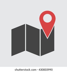 Location icon vector flat