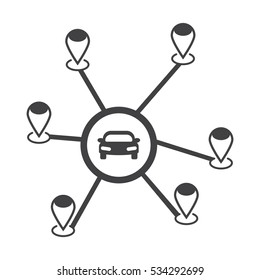 Location Icon Vector flat design style