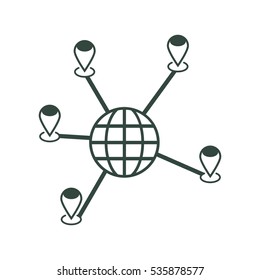 Location Icon Vector flat design style