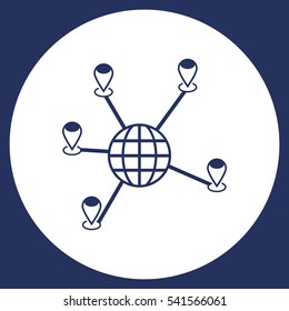 Location Icon Vector flat design style