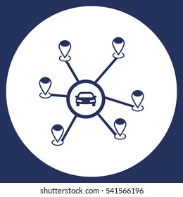 Location Icon Vector flat design style