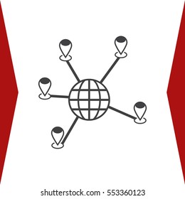 Location Icon Vector flat design style
