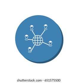 Location Icon Vector flat design style