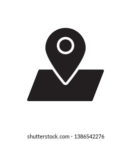 location icon vector glyph style
