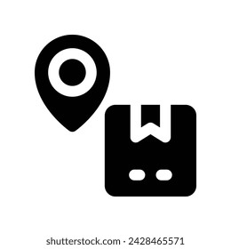 icono de ubicación. icono de glifo vectorial para su sitio web, móvil, presentación y diseño de logotipo.
