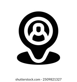 ícone de local. ícone de glifos vetoriais para o design de seu site, celular, apresentação e logotipo.