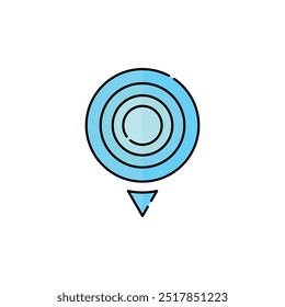 Vetor do ícone de localização. Ícone GPS. Cor linear ou linear.
