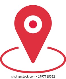 Location Icon vector, gps pointer mark