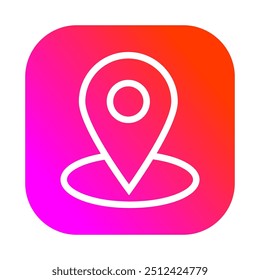 location icon vector with gradient color background