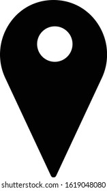 location icon vector illustration in black color. 