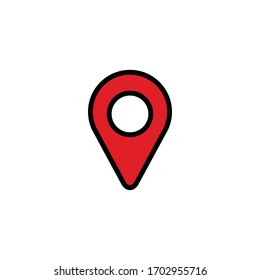 location icon vector illustration flat