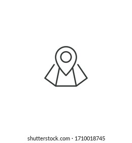 Vektorillustration mit Standortsymbol 