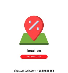location icon vector illustration. location icon flat design.