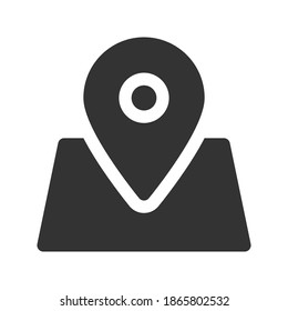 location icon vector illustration. location icon glyph design.