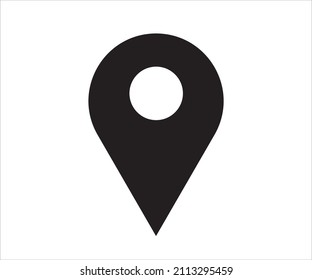 Standortsymbol , Vektorgrafik, Vektorsymbol, Design-Illustration, schwarz