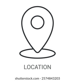 Location icon vector illustration line style