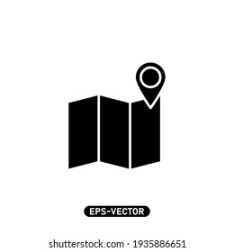 Location icon vector illustration logo template for many purpose. Isolated on white background.