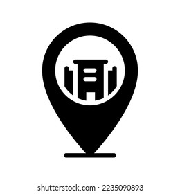 Plantilla de logotipo de ilustración vectorial de icono de ubicación aislada en fondo blanco