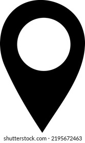 Ilustración vectorial de icono de ubicación en fondo blanco.