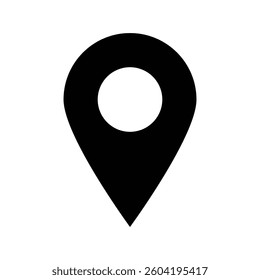 Location icon vector illustration. Pinpoint icon. Positioning, navigator, map pin, target, place, travel symbol.