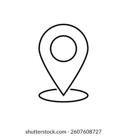 Location icon vector illustration. Pinpoint icon. Positioning, navigator, map pin, target, place, travel symbol.