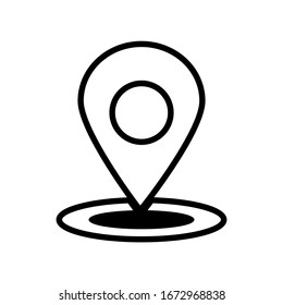 Symbol für Vektorillustration mit Standortsymbol