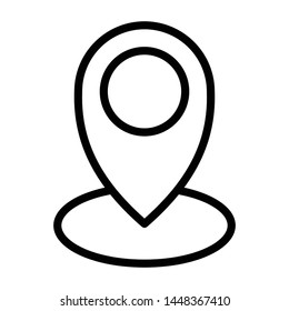 Location Icon, Vector Illustration,User Interface Outline