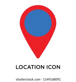 Location icon vector isolated on white background for your web and mobile app design, Location logo concept