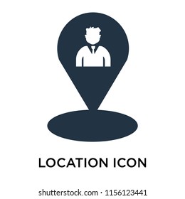 Location icon vector isolated on white background, Location transparent sign