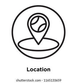 Location icon vector isolated on white background, Location transparent sign , linear sport symbols