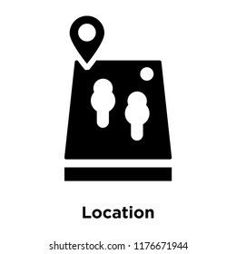 Location icon vector isolated on white background, logo concept of Location sign on transparent background, filled black symbol