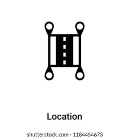 Location icon vector isolated on white background, logo concept of Location sign on transparent background, filled black symbol