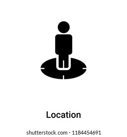Location icon vector isolated on white background, logo concept of Location sign on transparent background, filled black symbol
