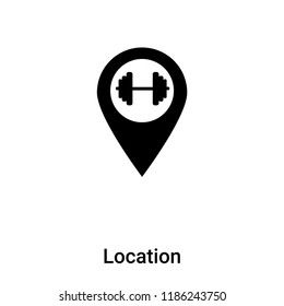 Location icon vector isolated on white background, logo concept of Location sign on transparent background, filled black symbol