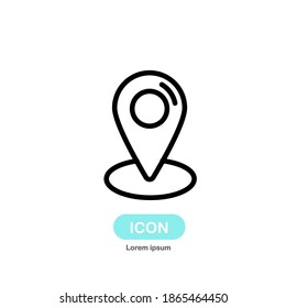 location icon vector isolated on white background.