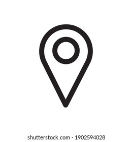 Location icon vector isolated on white background. Pin icon