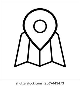 location icon vector. Land layer location icon. Map pointer icon. Journey map icon vector illustration.