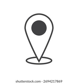 
Icono de ubicación Ilustración de línea de Vector