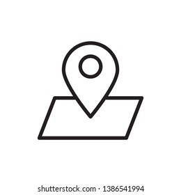 location icon vector line style