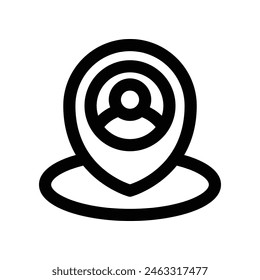 icono de ubicación. icono de línea de Vector para el Sitio web, el móvil, la presentación y el diseño del logotipo.