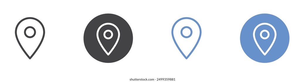 location icon Vector logo set flat