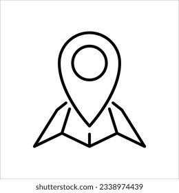 location icon vector, map icon illustration, pictogram isolated on white background