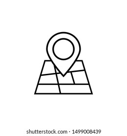 Location icon vector. Map icon isolated on white background