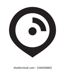 Location Icon vector. Map locator direction pin marker. Web or app design