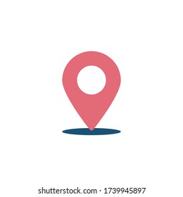 Location icon vector. Map pin icon. Flat design on white background.