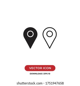 Location icon vector. Map pin sign
