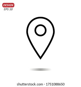 vector de icono de ubicación, mapa, signo