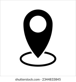 location icon vector, map solid illustration, vector illustration on white background