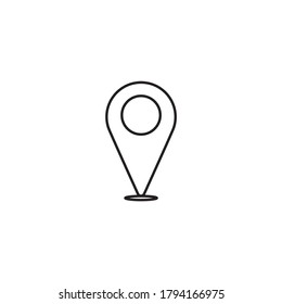 Vector de icono de ubicación. Necesidad de diseño gráfico, diseño web y diseño de aplicaciones